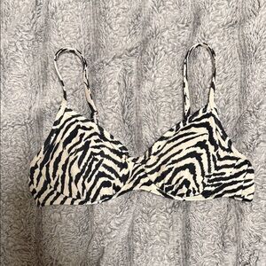 Shade & Shore Zebra Print Bikini Top